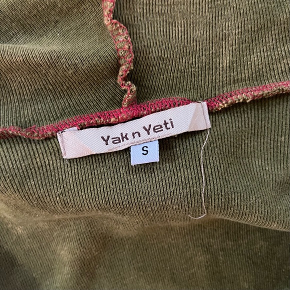 Yak n Yeti Zip Up Hoodie Womens Size Small Hippie Boho Embroidered Multi-Colored - Picture 5 of 10